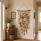 🌼 Boho Crochet Flower Wall Hanging Decor
