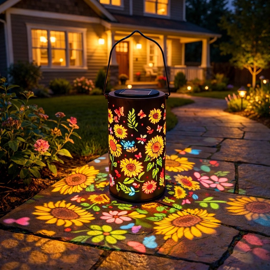 🌻Colorful solar-powered garden lamp with sunflower effect