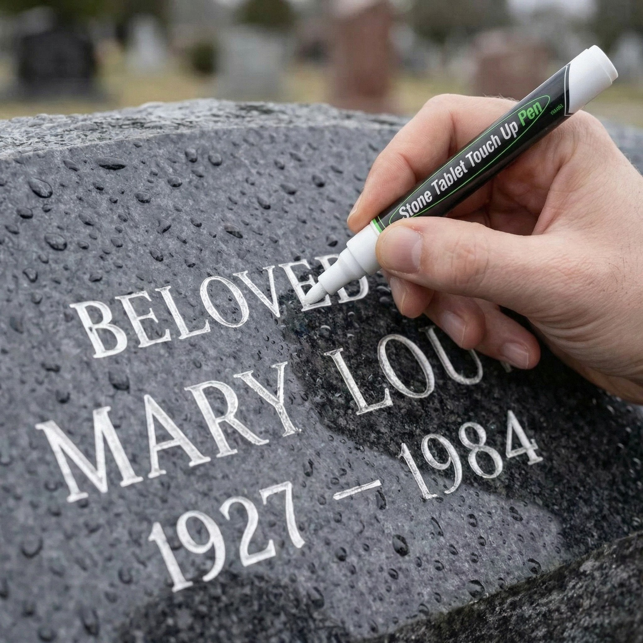 🐦Golden Tombstone Marker Pen for Restoring Faded Grave Inscriptions