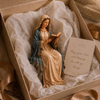 🎁Last Day 49% OFF 📖 Handcrafted Virgin Mary Reading Bookshelf Figure