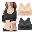 ✨Wireless Support Bra with Front Fastening and Crossed Straps at the Back