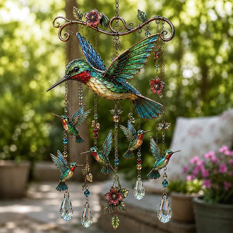📢📢LAST DAY SALE 50% OFF🐦🎐Graceful Hummingbird Wind Chime