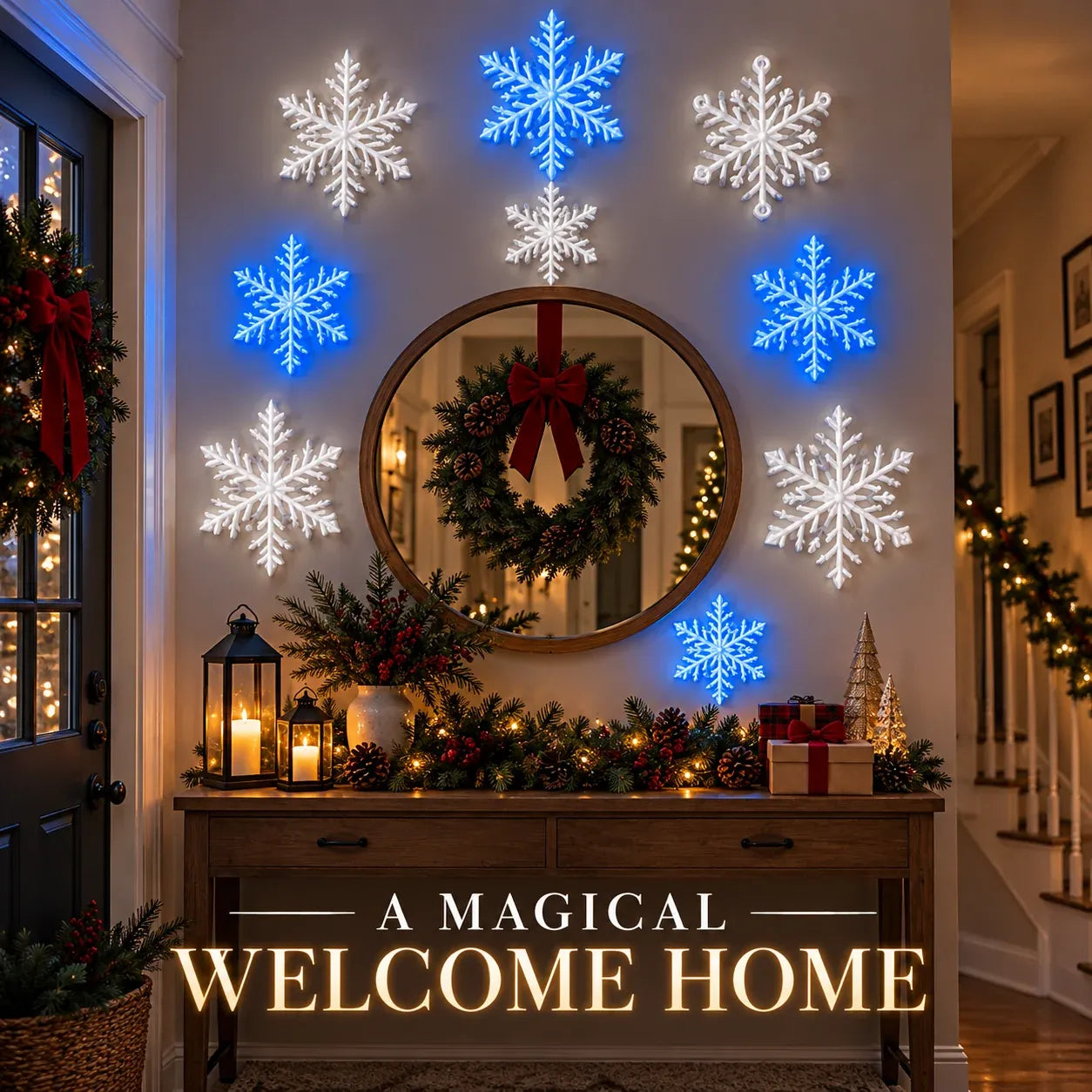 ⏳ Last Day 49% OFF – ❄️ LED Snowflake Wall Lights ✨