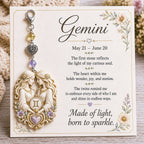 🌙Carry Your Zodiac Magic Every Day ✨ | Meaningful Birthstone Charm Keychain Gift