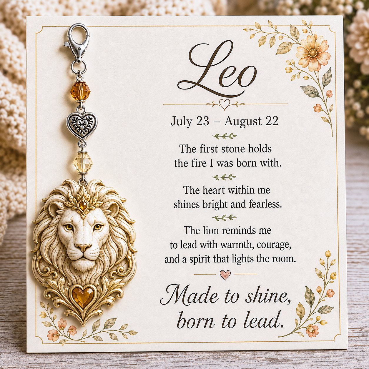 🌙Carry Your Zodiac Magic Every Day ✨ | Meaningful Birthstone Charm Keychain Gift