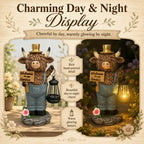 🐄 Highland Cow Solar Garden Statue ✨ Warm‑Glow Farmhouse Lantern Decor