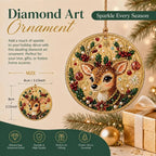 💎 DIY Christmas Diamond Painting Ornament Kit – Sparkly 5D Gem Tree Decor for Family Craft Night