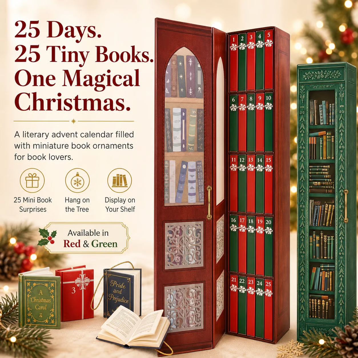 📚 25-Day Mini Book Advent Calendar – 🎁 ❤️ A Book Lover's Christmas Countdown