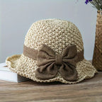 🌷Special Price Only ￡10.99!!🌷Elegant Woven Straw Sun Hat with Bow