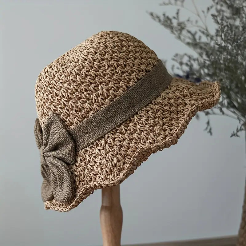 🌷Special Price Only ￡10.99!!🌷Elegant Woven Straw Sun Hat with Bow