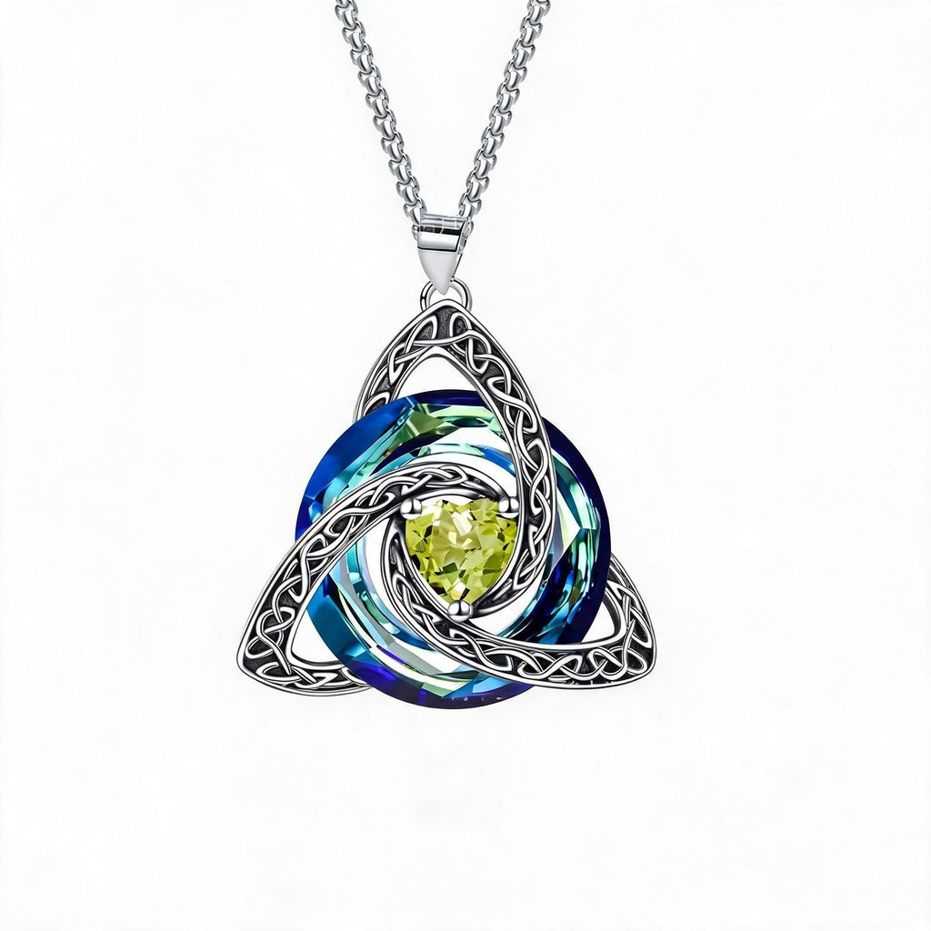 ✨Birthstone Celtic Trinity Knot Necklace – Meaningful Symbol of Love & Connection ❤️