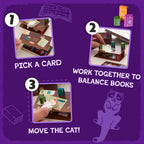 📚Bookshelf Cooperative Stacking Game | Skill & Balance Card and Book Tower Game in Travel Tin