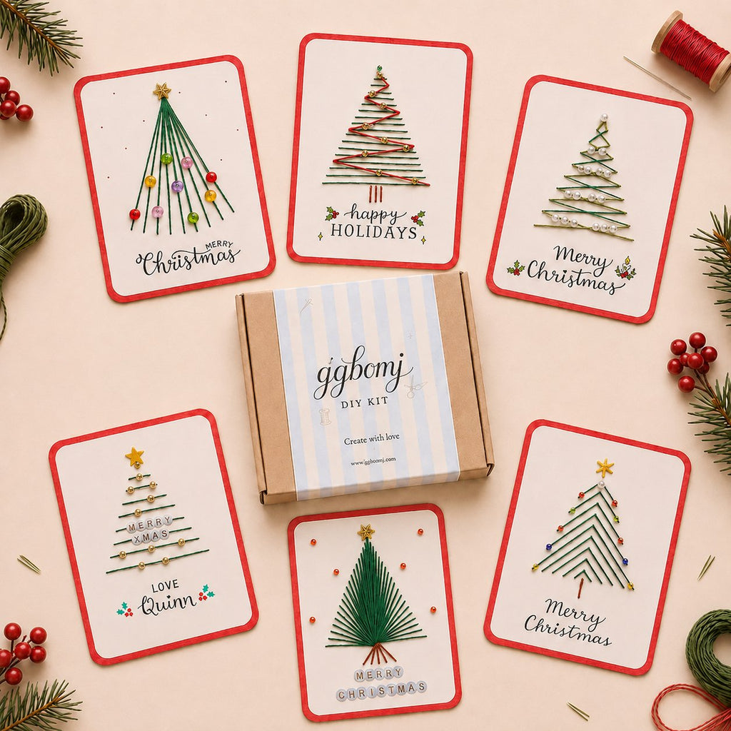 🧵 Cozy Family Christmas Craft Kit, Create Keepsake‑Worthy Handmade Christmas Cards for Gifting