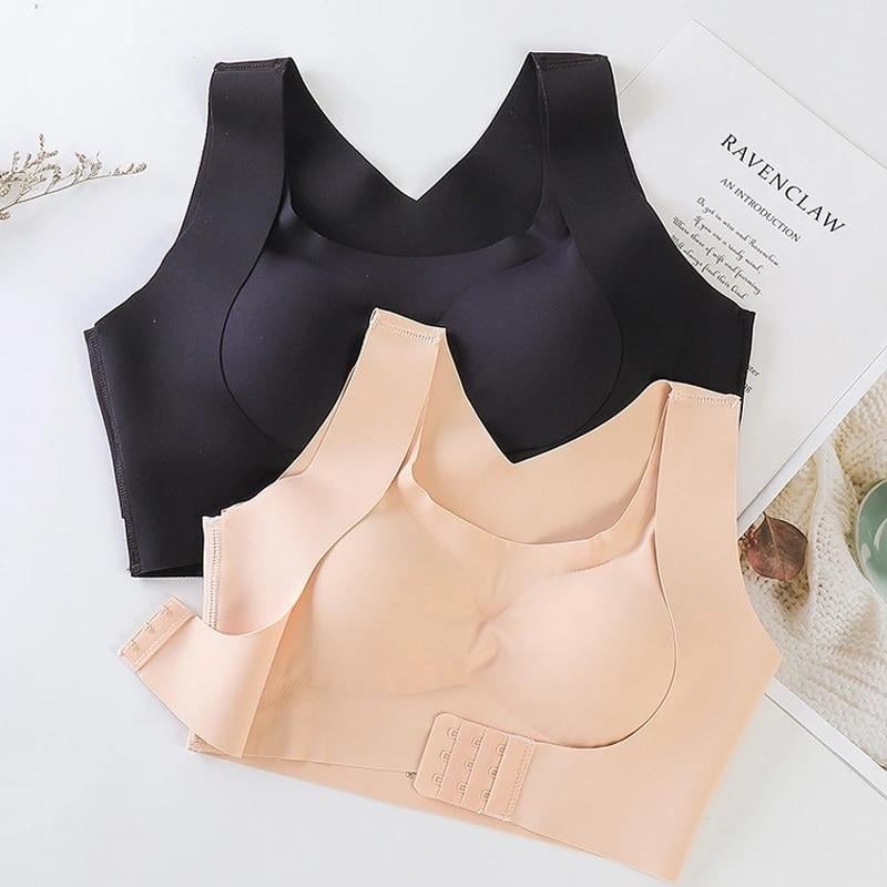 ✨Wireless Support Bra with Front Fastening and Crossed Straps at the Back