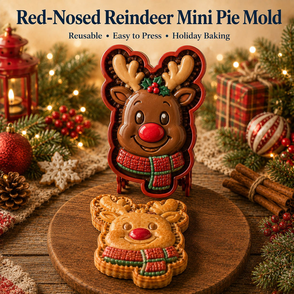 🎄 Christmas Themed Embossed Mini‑Pie Mould Set | 8 Festive Character Designs for Holiday Baking