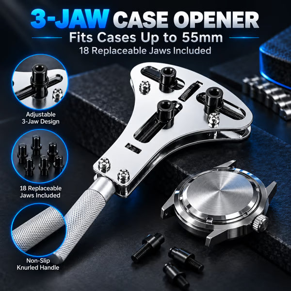 🔧 151‑Piece Professional Watch Repair Kit – Complete Home Tool Set For Battery Swap & Strap Resizing