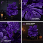 💜Artificial Purple Monstera Plant