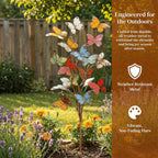 🦋Multicolored Metal Butterfly Garden Stake