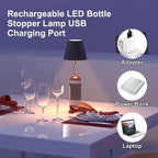 💡Wireless Bottle Lamp 3 Color Dimmable Lights