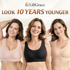✨Wireless Support Bra with Front Fastening and Crossed Straps at the Back