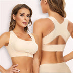 ✨Wireless Support Bra with Front Fastening and Crossed Straps at the Back