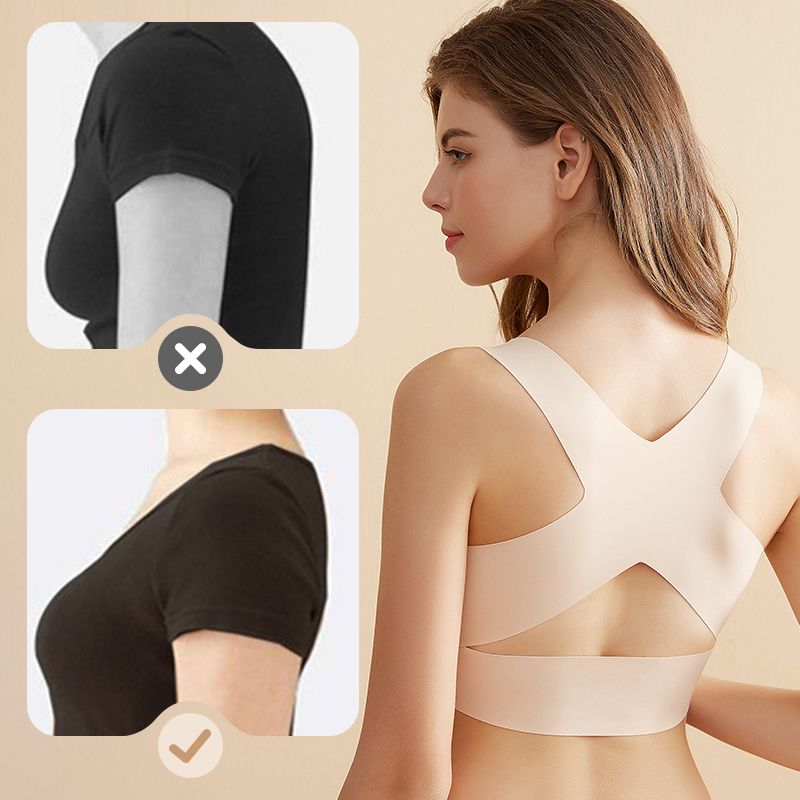 ✨Wireless Support Bra with Front Fastening and Crossed Straps at the Back