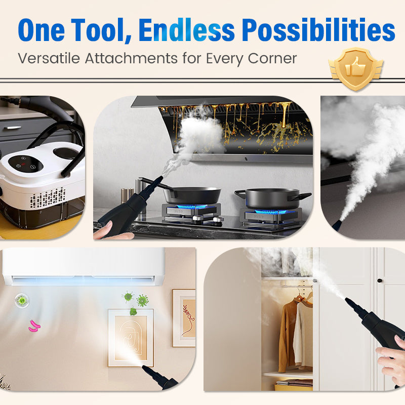 🔥 50% OFF THE MULTI-SURFACE STEAM CLEANER! 💎 105°C High-Pressure Steam, 6 Modes & Chemical-Free ✨