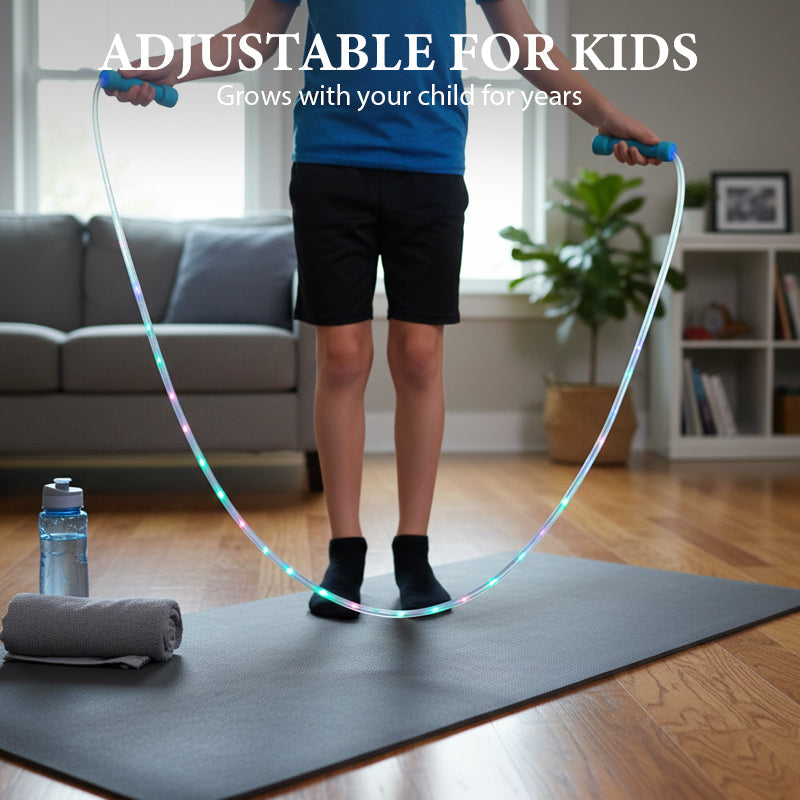 🌟 Portable LED Jump Rope, Make Night Play Fun & Encourage Kids Activity