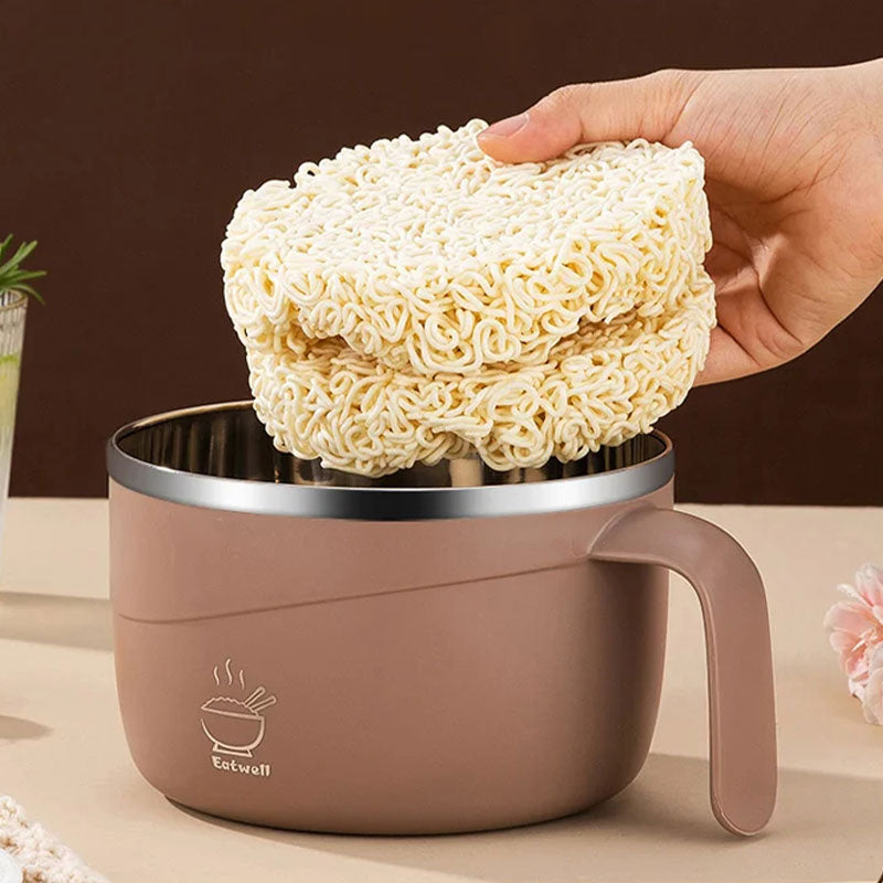 💕304 Stainless Steel Multi-Purpose Anti-Scald Large-Capacity Instant Noodle Bowl Set