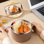 💕304 Stainless Steel Multi-Purpose Anti-Scald Large-Capacity Instant Noodle Bowl Set