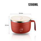 💕304 Stainless Steel Multi-Purpose Anti-Scald Large-Capacity Instant Noodle Bowl Set