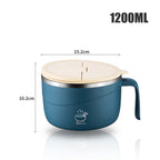 💕304 Stainless Steel Multi-Purpose Anti-Scald Large-Capacity Instant Noodle Bowl Set