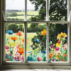 💐Colorful Floral Bouquet Window Sticker🖼️