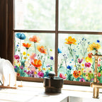 💐Colorful Floral Bouquet Window Sticker🖼️