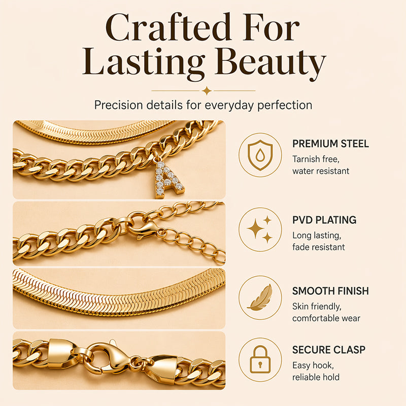 📢📢LAST DAY SPECIAL PRICE: ￡6.99!!⏰ ✨ Dainty Layered Gold Initial Anklets – Elegant Design, Lightweight & Adjustable – Perfect for Everyday Charm & Gifting 💛