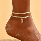 📢📢LAST DAY SPECIAL PRICE: ￡6.99!!⏰ ✨ Dainty Layered Gold Initial Anklets – Elegant Design, Lightweight & Adjustable – Perfect for Everyday Charm & Gifting 💛