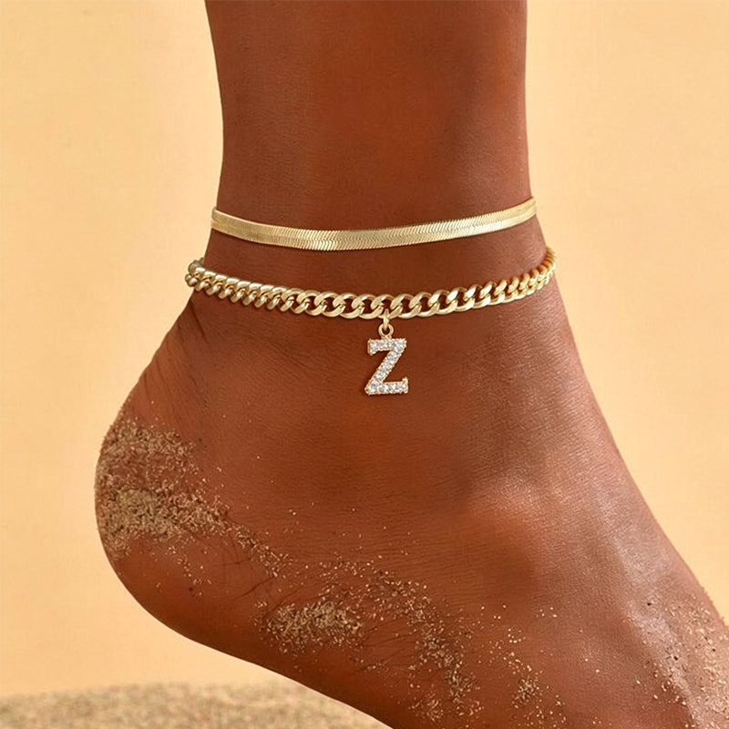 📢📢LAST DAY SPECIAL PRICE: ￡6.99!!⏰ ✨ Dainty Layered Gold Initial Anklets – Elegant Design, Lightweight & Adjustable – Perfect for Everyday Charm & Gifting 💛