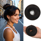 💁‍♀️Quick‑Fit Voluminous Hair Wrap | Realistic Synthetic Bun Piece for Daily & Special Occasion