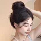 💁‍♀️Quick‑Fit Voluminous Hair Wrap | Realistic Synthetic Bun Piece for Daily & Special Occasion