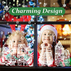 ❄️ Christmas Winter Village Window Clings – Static Reusable Glass Decor, No Glue Needed