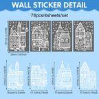 ❄️ Christmas Winter Village Window Clings – Static Reusable Glass Decor, No Glue Needed