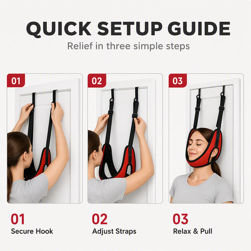 🧘 LIMITED‑TIME 50% OFF! 💆 Over Door Cervical Traction Device for Neck Pain Relief – Easy Setup, Gentle Relief, Home‑Friendly ✨