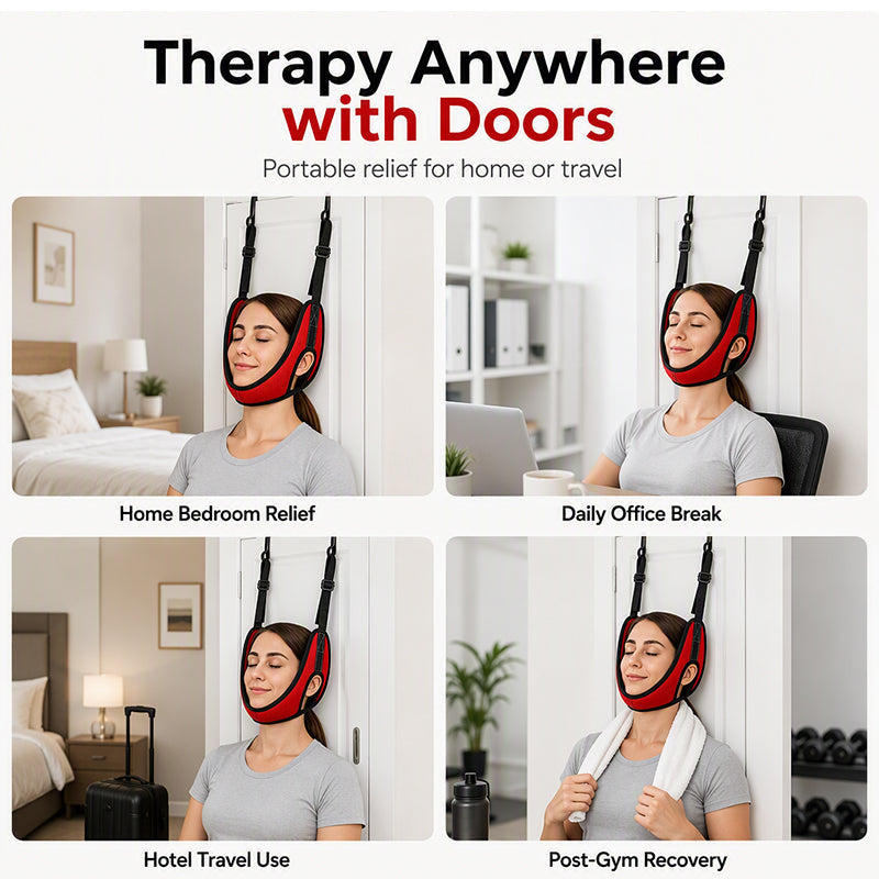 🧘 LIMITED‑TIME 50% OFF! 💆 Over Door Cervical Traction Device for Neck Pain Relief – Easy Setup, Gentle Relief, Home‑Friendly ✨
