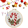 ❄️ Winter Snowy Village Embroidery Kit – Beginner Christmas Craft With Embroidery Hoop