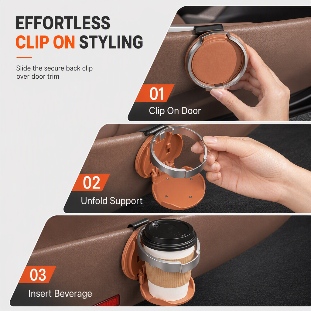 Foldable Car Door Drink Holder🚗🥤